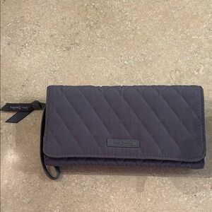 Vera Bradley Quilted Clutch in Dark Gray